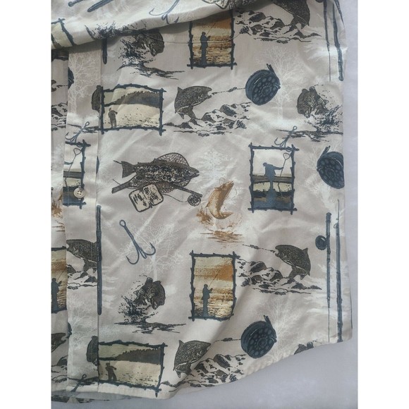 Natural Issue Angler Fishing Button Down Shirt Tan Brown Wrinkle Free Sz: XLT - Picture 2 of 10